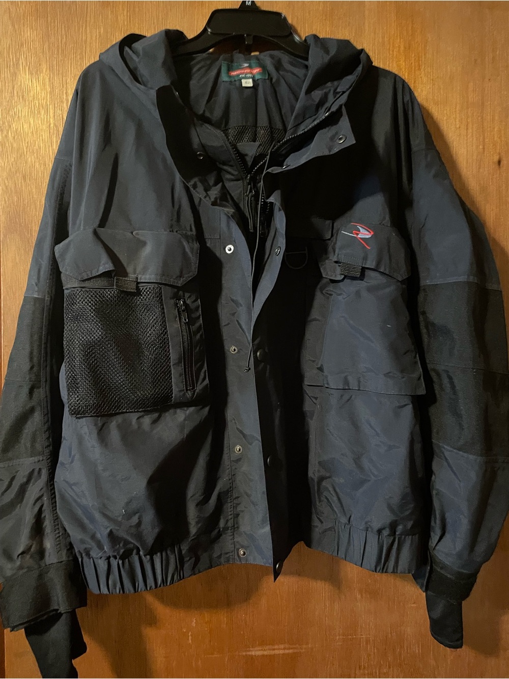 Men’s Vintage Redington Large Black Shell Jacket. Polyester. Great Condition